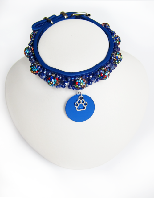 Collier Chiot Cristal Sphère Royal