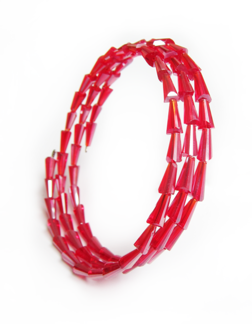 Bracelet Cristal Trigone Rouge
