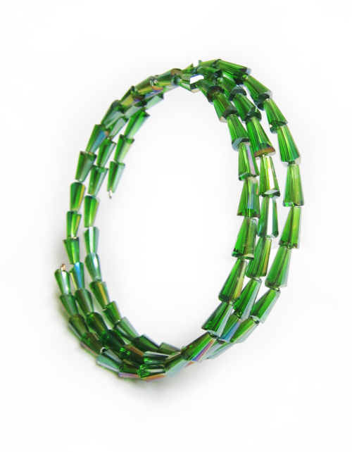Bracelet Cristal Trigone Vert